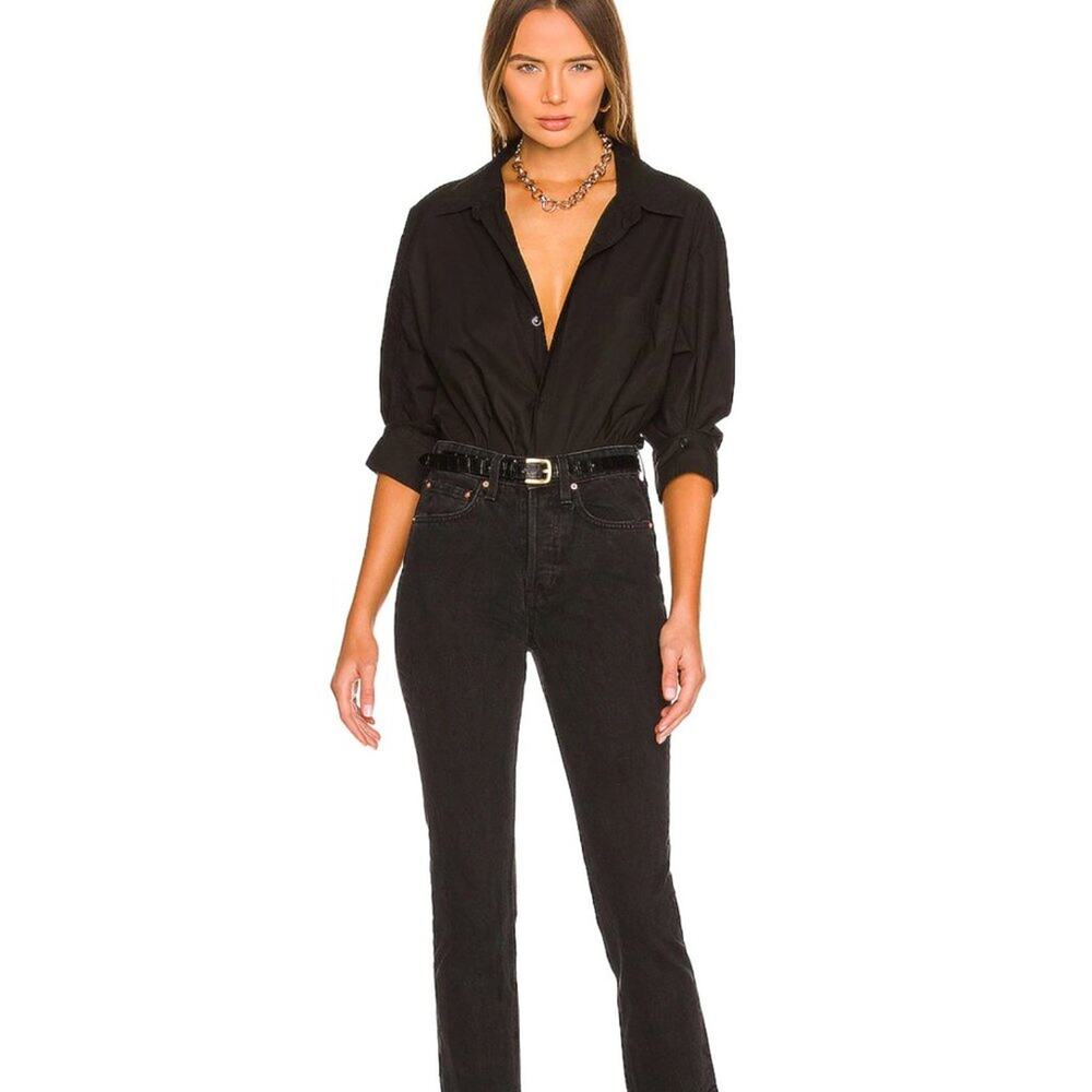 GRLFRND Karolina High Rise Skinny  in Black (east side) NWT Size 26 - Picture 2 of 3